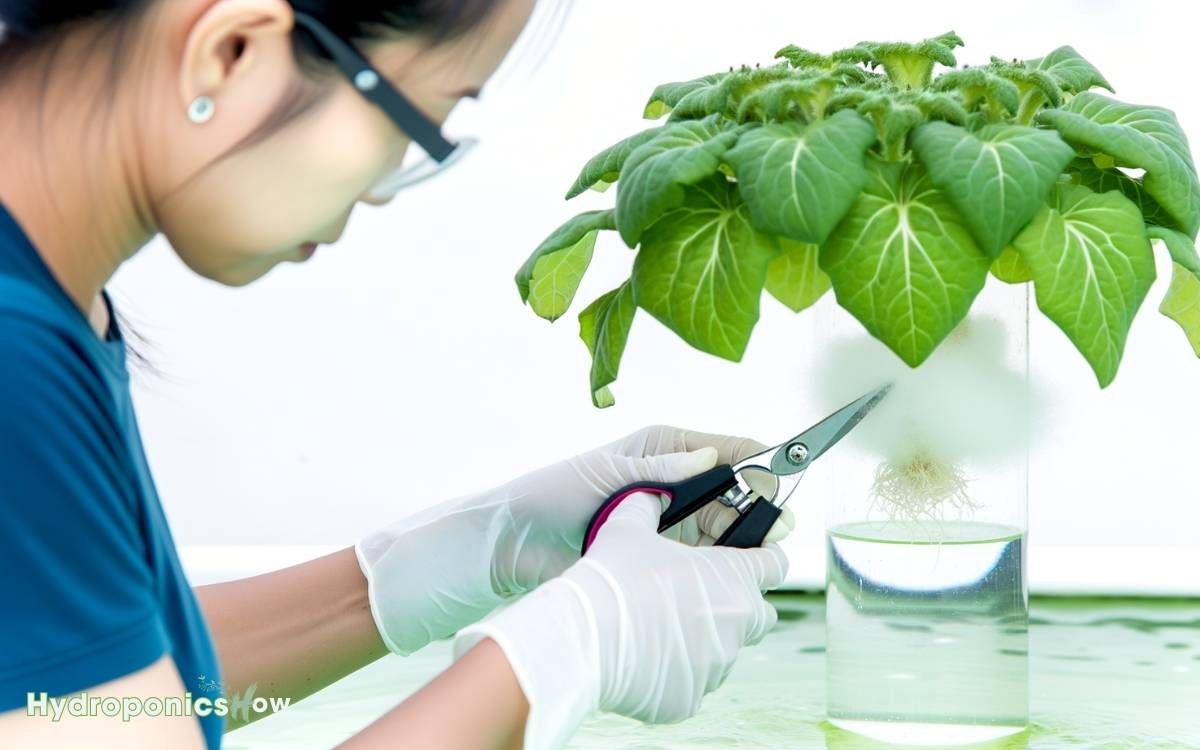 can you trim the roots on hydroponic plants