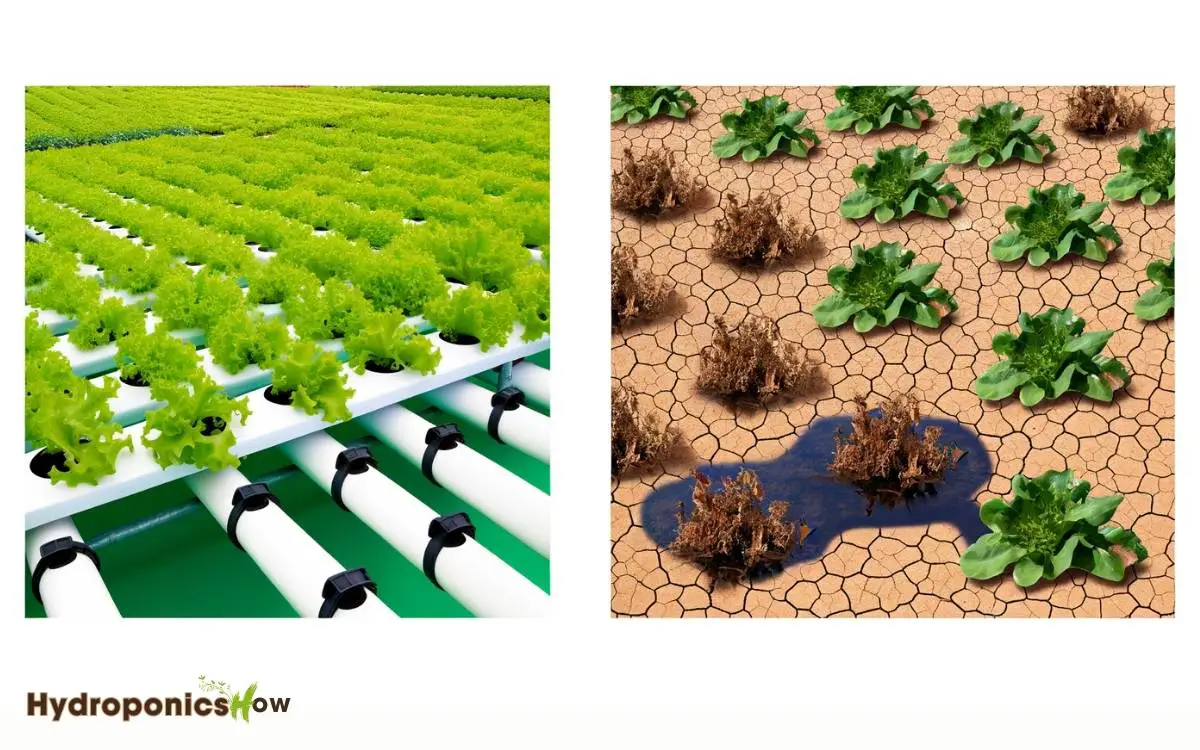 do hydroponics use less water than soil plants