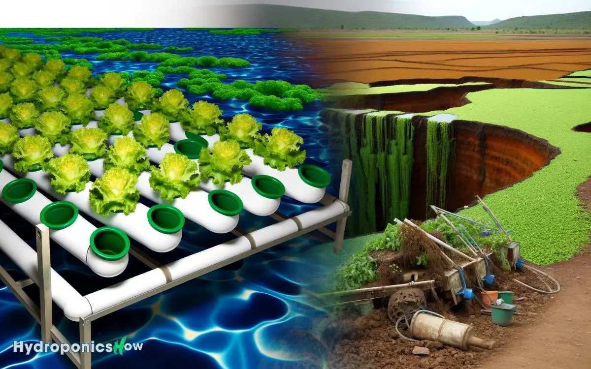 does hydroponics save water than plants