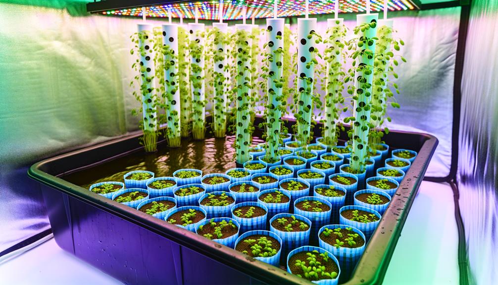 establishing hydroponic growing system