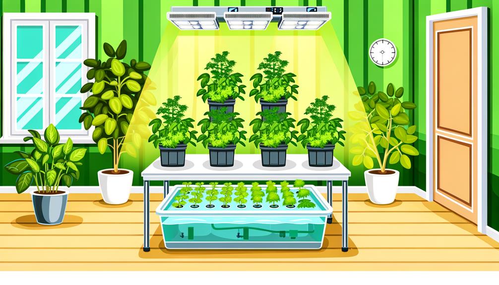 home hydroponic plant growth