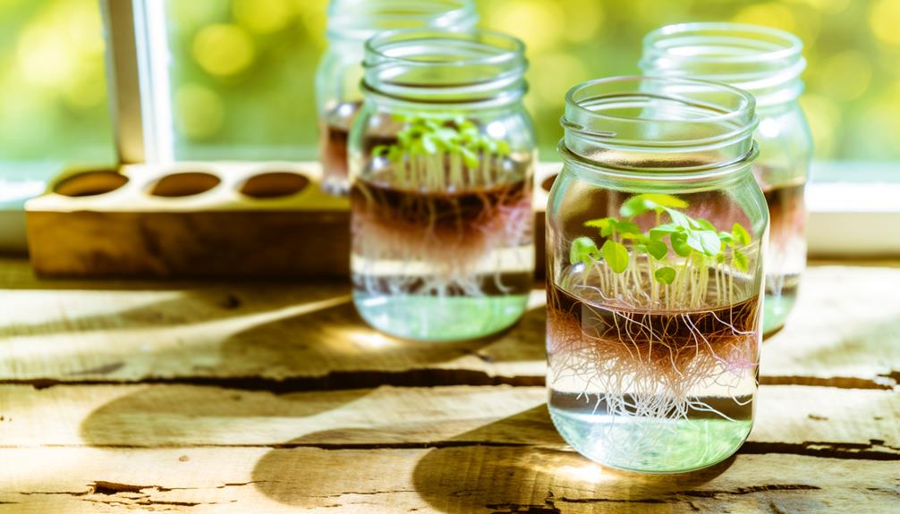 homemade hydroponic mason jars