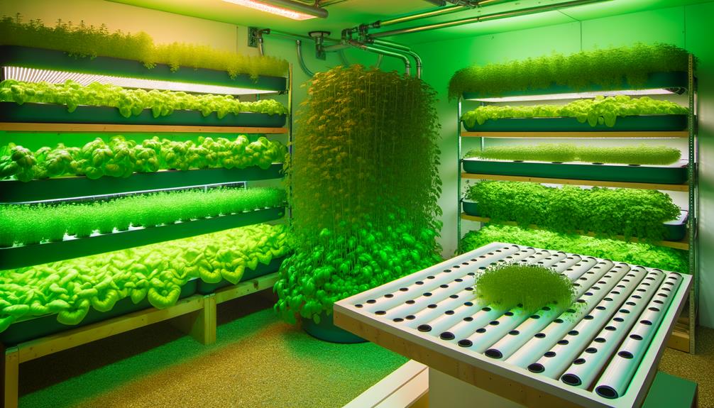 hydroponic basement garden setup