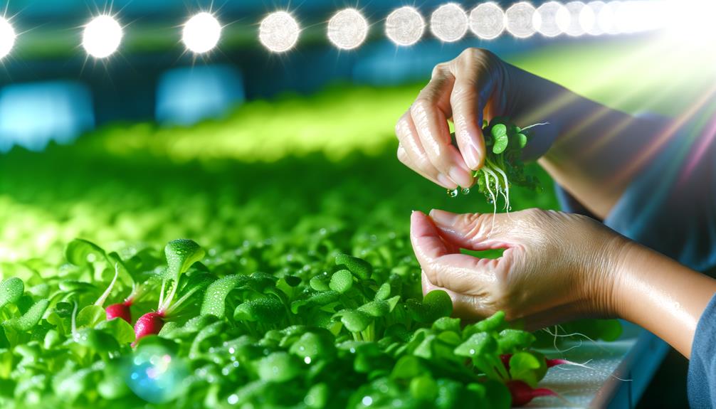 hydroponic radish harvesting techniques