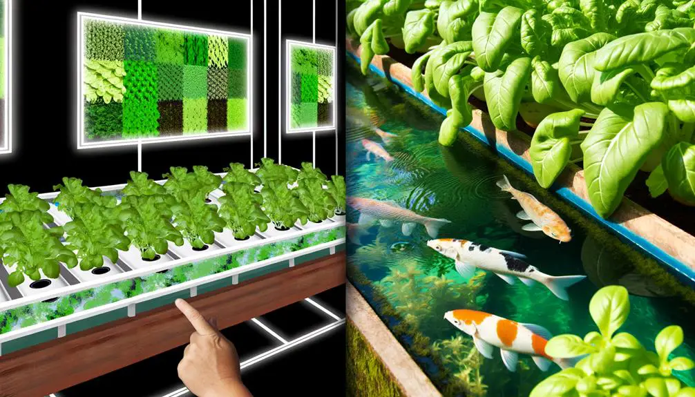 hydroponics and aquaponics comparison