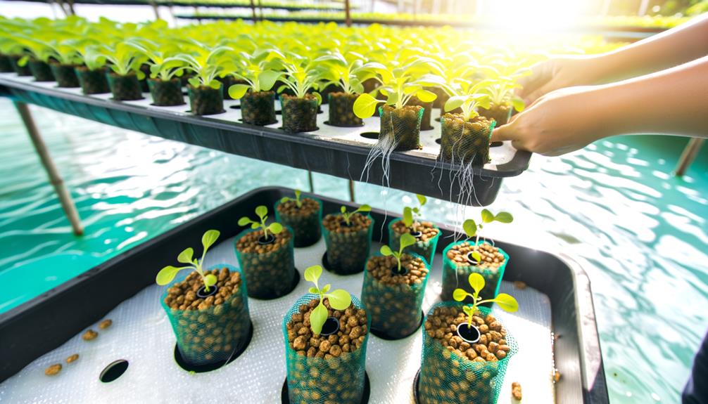 hydroponics seedling transfer process