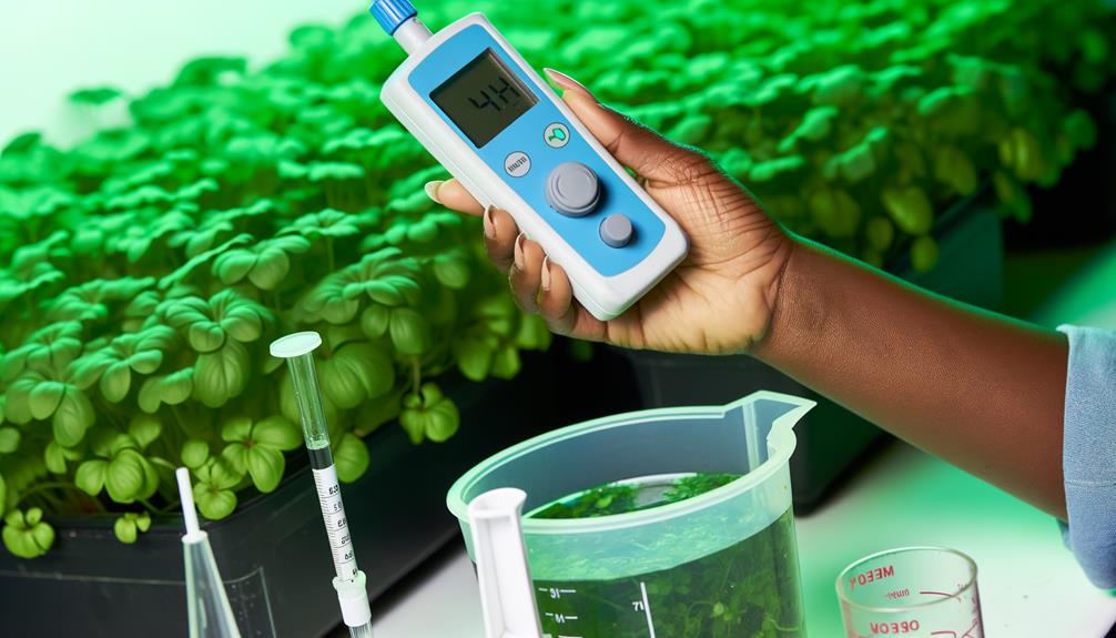 measuring hydroponic nutrient solution