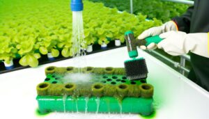 remove algae from hydroponics