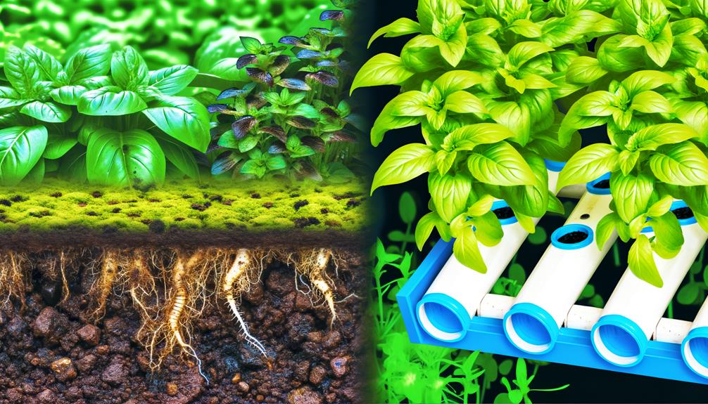 soil versus hydroponic growth