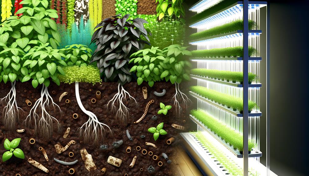 soil versus hydroponic systems