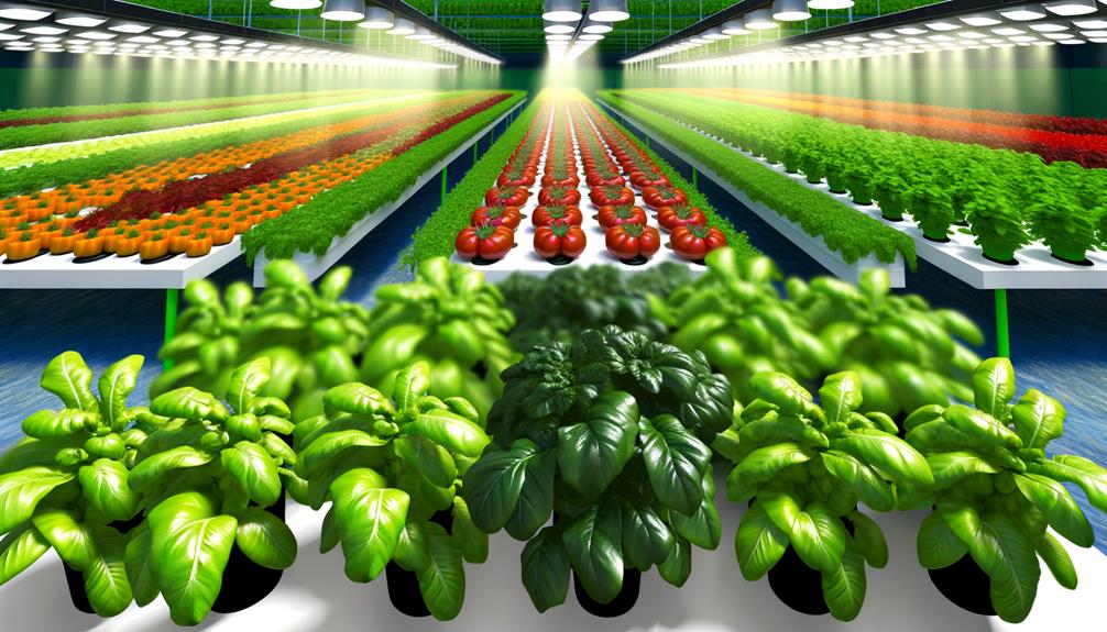 variety of hydroponic crops