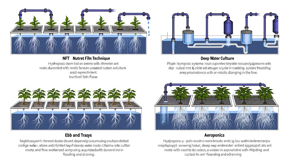 various hydroponic system types