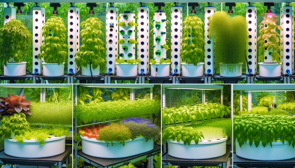 various hydroponic system types