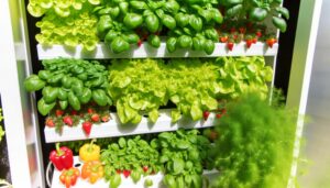 vertical hydroponic garden crops