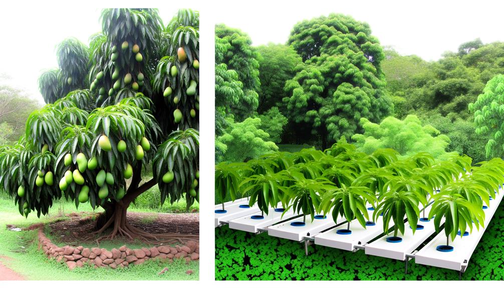 vibrant tropical fruit trees